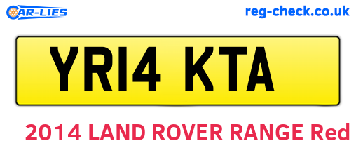 YR14KTA are the vehicle registration plates.