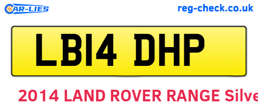 LB14DHP are the vehicle registration plates.