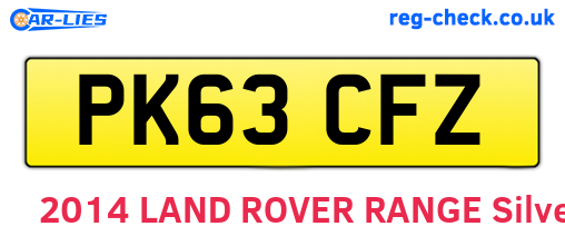 PK63CFZ are the vehicle registration plates.