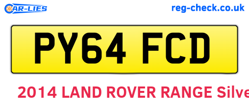PY64FCD are the vehicle registration plates.