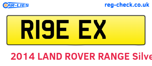 R19EEX are the vehicle registration plates.