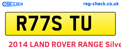 R77STU are the vehicle registration plates.