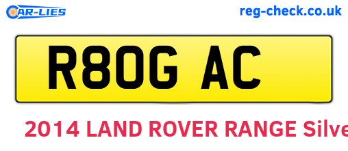 R80GAC are the vehicle registration plates.