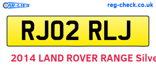 RJ02RLJ are the vehicle registration plates.