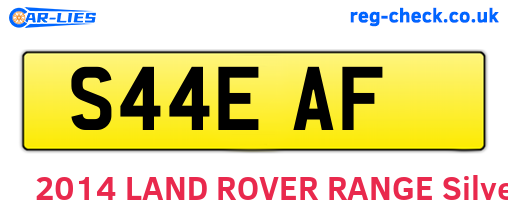 S44EAF are the vehicle registration plates.