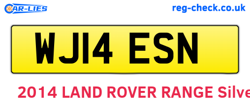 WJ14ESN are the vehicle registration plates.