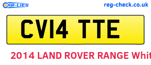 CV14TTE are the vehicle registration plates.