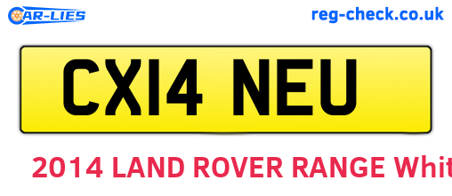 CX14NEU are the vehicle registration plates.