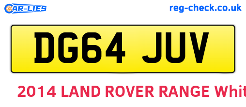 DG64JUV are the vehicle registration plates.