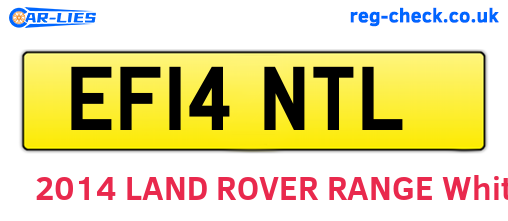 EF14NTL are the vehicle registration plates.