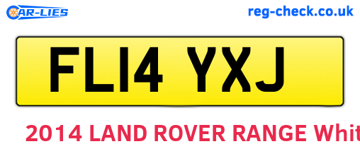FL14YXJ are the vehicle registration plates.