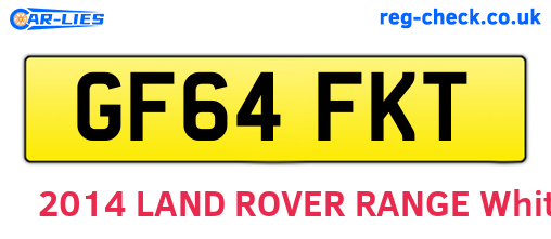 GF64FKT are the vehicle registration plates.