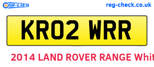 KR02WRR are the vehicle registration plates.