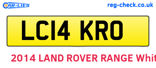LC14KRO are the vehicle registration plates.