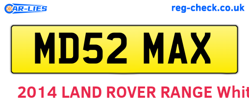 MD52MAX are the vehicle registration plates.