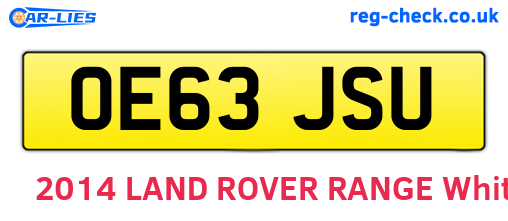OE63JSU are the vehicle registration plates.