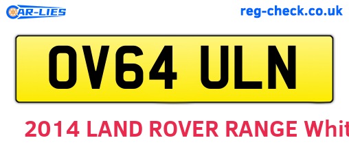 OV64ULN are the vehicle registration plates.