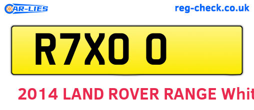 R7XOO are the vehicle registration plates.