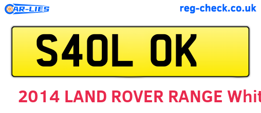 S40LOK are the vehicle registration plates.