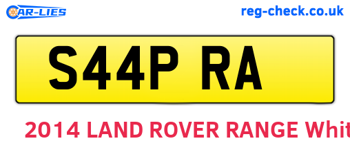 S44PRA are the vehicle registration plates.