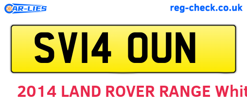 SV14OUN are the vehicle registration plates.