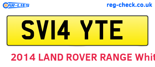 SV14YTE are the vehicle registration plates.