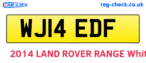 WJ14EDF are the vehicle registration plates.