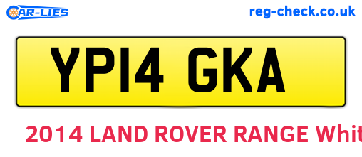 YP14GKA are the vehicle registration plates.