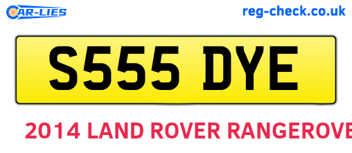S555DYE are the vehicle registration plates.