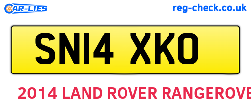 SN14XKO are the vehicle registration plates.