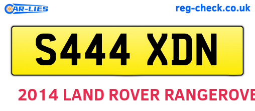 S444XDN are the vehicle registration plates.