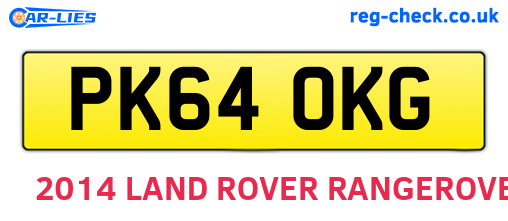 PK64OKG are the vehicle registration plates.
