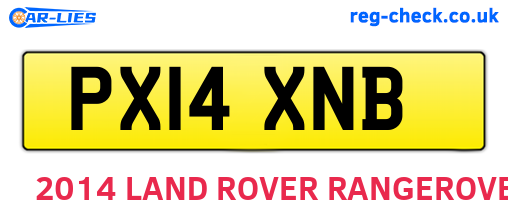PX14XNB are the vehicle registration plates.