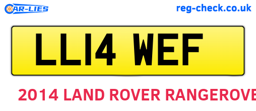 LL14WEF are the vehicle registration plates.