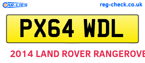 PX64WDL are the vehicle registration plates.
