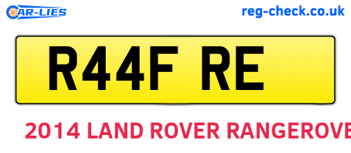 R44FRE are the vehicle registration plates.