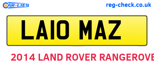 LA10MAZ are the vehicle registration plates.