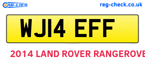 WJ14EFF are the vehicle registration plates.