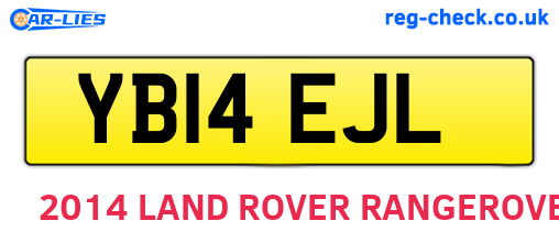 YB14EJL are the vehicle registration plates.