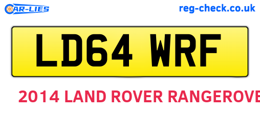 LD64WRF are the vehicle registration plates.