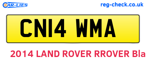 CN14WMA are the vehicle registration plates.