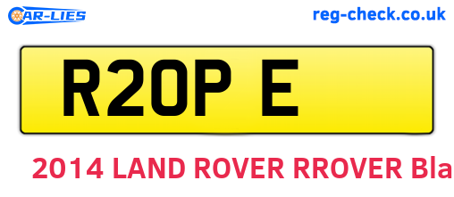 R2OPE are the vehicle registration plates.