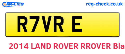 R7VRE are the vehicle registration plates.
