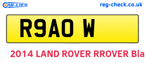 R9AOW are the vehicle registration plates.