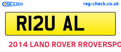 R12UAL are the vehicle registration plates.