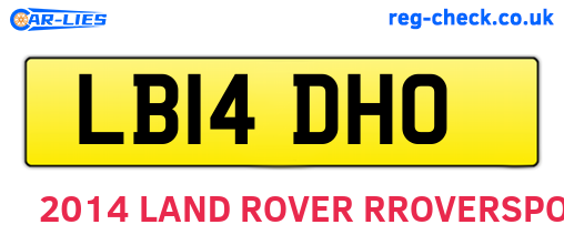LB14DHO are the vehicle registration plates.