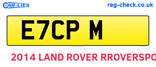 E7CPM are the vehicle registration plates.