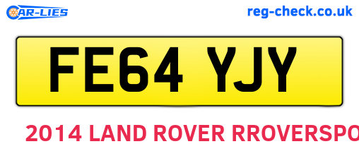 FE64YJY are the vehicle registration plates.