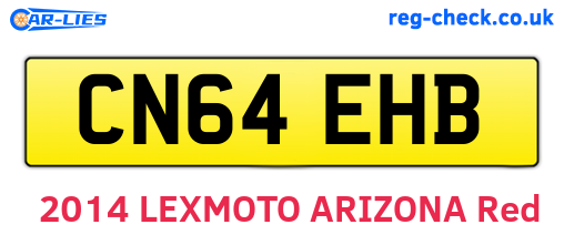 CN64EHB are the vehicle registration plates.