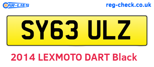 SY63ULZ are the vehicle registration plates.